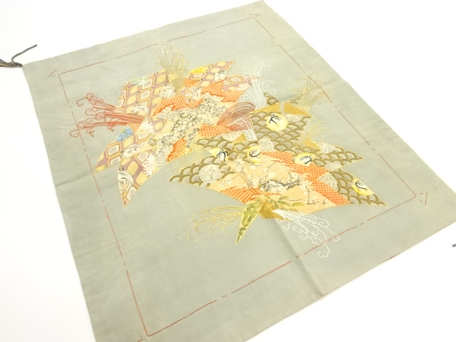 JAPANESE KIMONO / ANTIQUE FUKUSA / SILK / EMBROIDERY / NOSHI
